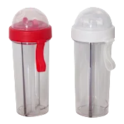 2-Pack: Improvements Dual Chamber Cups with Straws