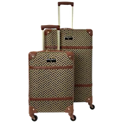 Kathy Ireland 2-Piece Vintage Trunk Luggage Set
