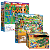 The Country Getaway Puzzle Pair With Sorting Trays and Mat