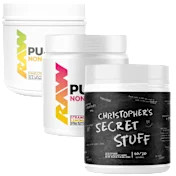 3-Pack: RAW Nutrition Pre-workout Powder (Stim or Non-Stim)