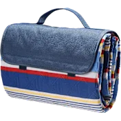 National Tree Company Cotton Polyester Stripe Picnic Blanket