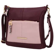 Bolso de Hombro para Mujer MKF Collection Nala de Cuero Vegano con Bloques de Color