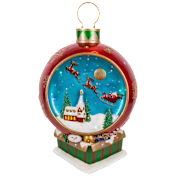 National Tree Company 34" Santa Sleigh Ball Ornament with Christmas Music