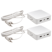 2-Pack: Limitless 5-Device Charger with USB Type-C & AC Outlets