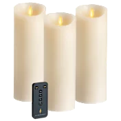 The 3-Piece 8.5" Pillar Flameless Candle Trio with Remote Control