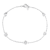 The White Sapphire Station Bracelet
