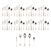 Kitchinox Georgetown 45-Piece Mirrored Stainless Flatware Set