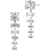 Savvy Cie Round & Step-Cut Graduated Drop Earrings