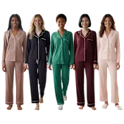 Moonstruck 2-Piece Notch Collar Peached Jersey Sleep Set