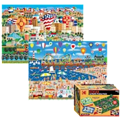 The Seaside and Southwest Puzzle Pair With Roll-Up Mat