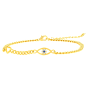 Donatello Gian Heart & Created Blue Sapphire Bracelet