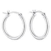 Donatello Gian Sterling Silver Classic Huggie Hoops