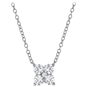 Unique Design Lab Created White Sapphire Floral Pendant Necklace
