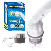Bell + Howell Scrubtastic Express Handheld Power Scrubber with Flat Brush Head