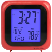 Infinite Basics North Point Digital Clock with Indoor Temperature