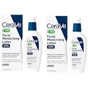 Paquete de 2: Loción Hidratante Facial Ultraligera CeraVe PM (3 oz)