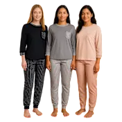 Conjunto de Pijama de Rayas de Manga Larga Isaac Mizrahi