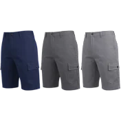 3-Pack: GBH Men's Cotton Flex Stretch Cargo Shorts
