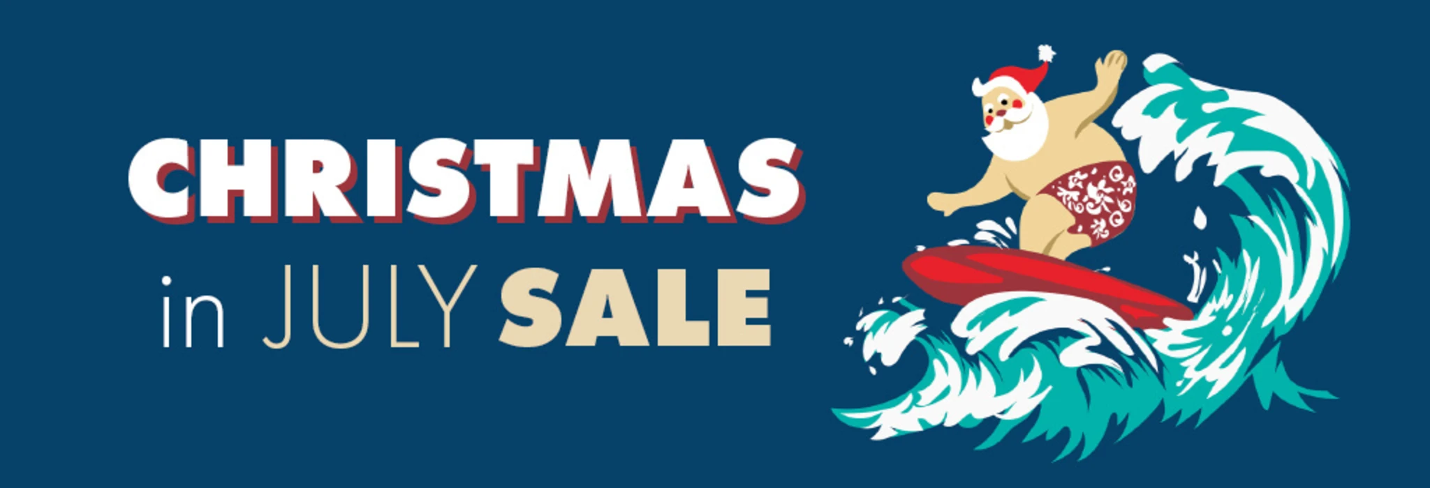 Christmas in July Sale banner