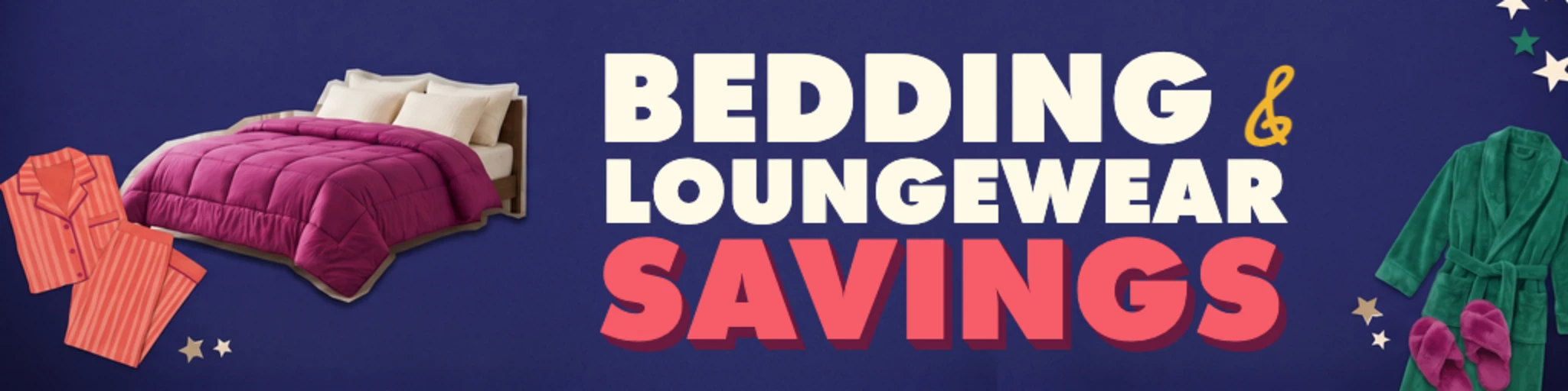 Bedding & Loungewear Savings banner
