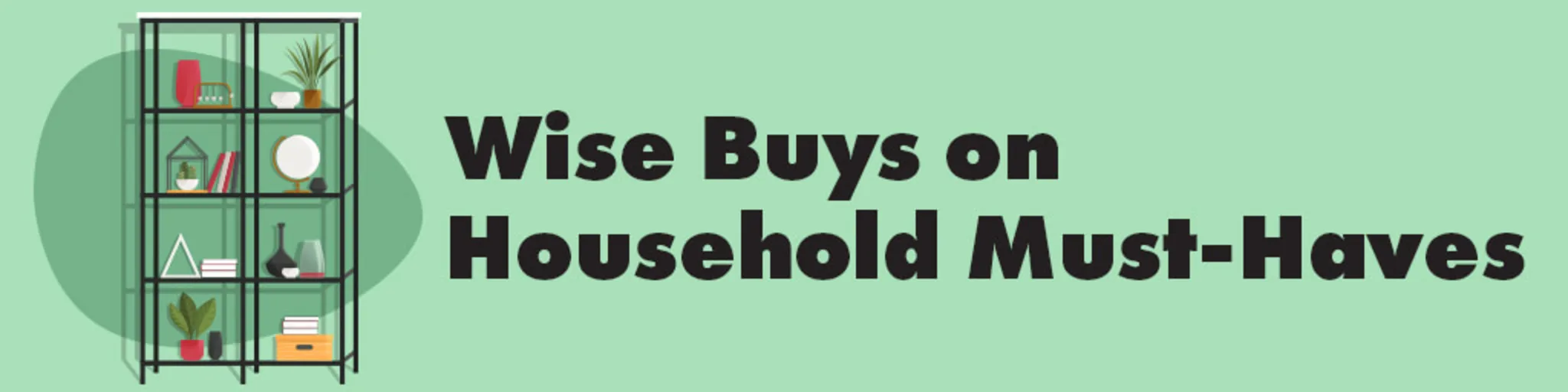 Wise Buys on Household Must-Haves banner