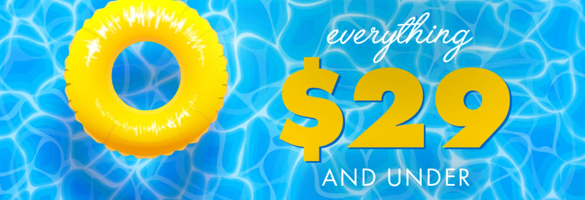 $29 & Under Deals banner