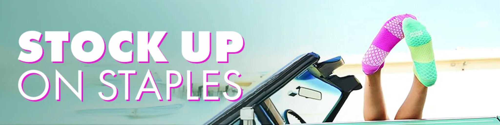 Stock Up On Staples banner