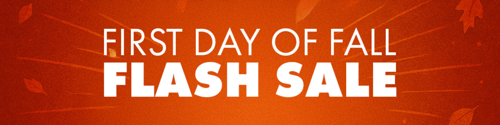 First Day of Fall Flash Sale banner