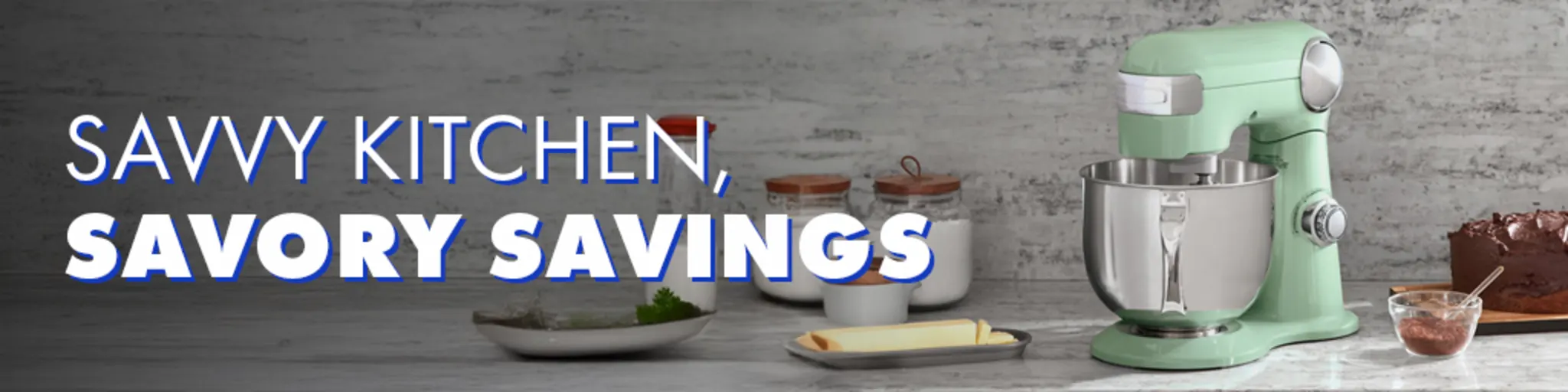 Savvy Kitchen, Savory Savings banner