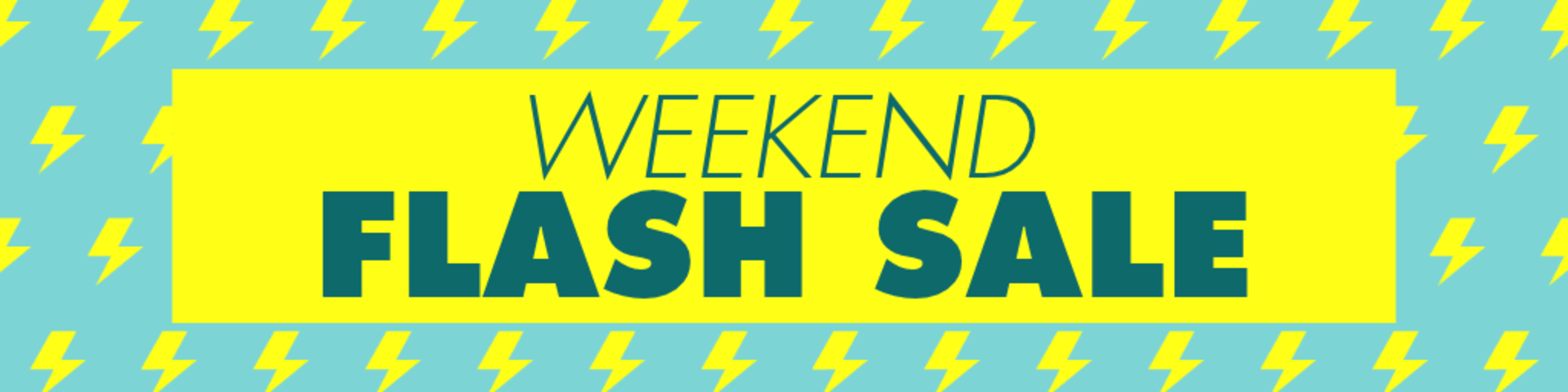 Weekend Flash Sale banner
