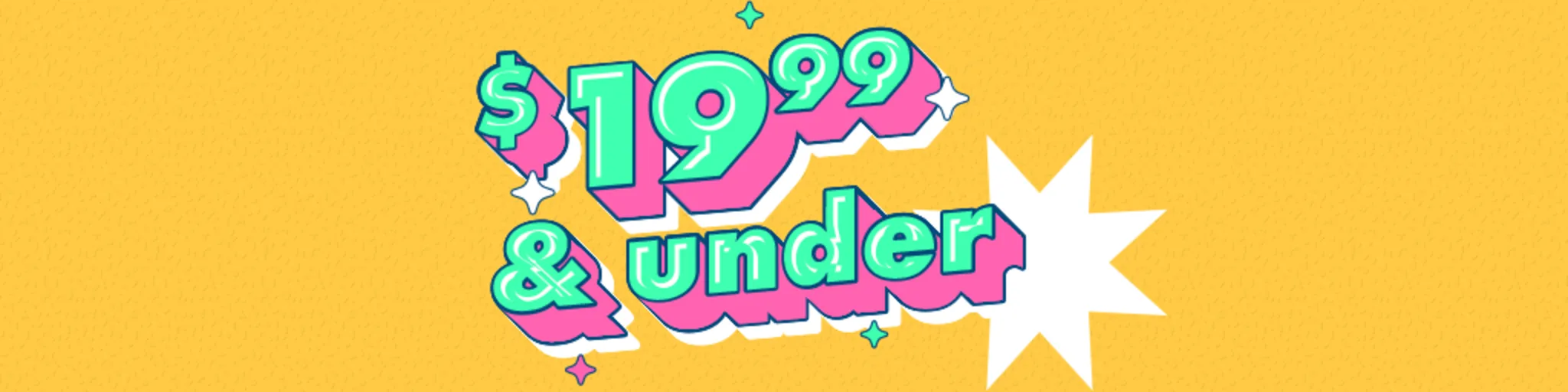 $19.99 & Under Outlet banner