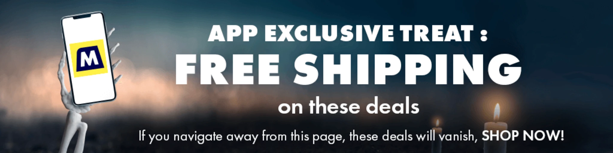 App Exclusive: Free Shipping on These Deals banner