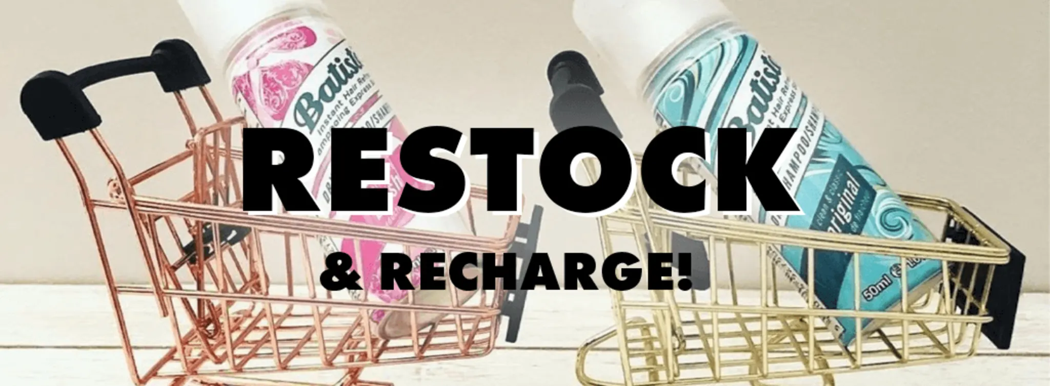 Restock and Recharge banner