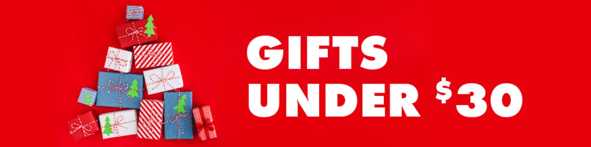 Gifts Under $30 banner