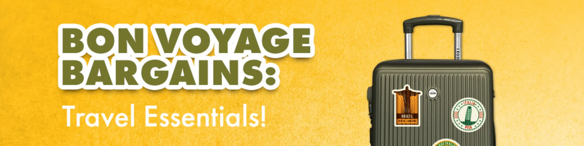 Bon Voyage Bargains: Travel Essentials! banner