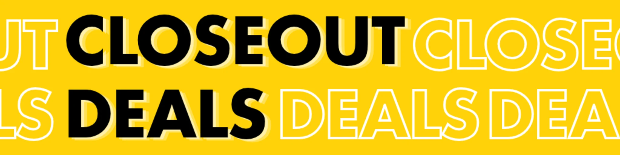 Closeout Deals banner