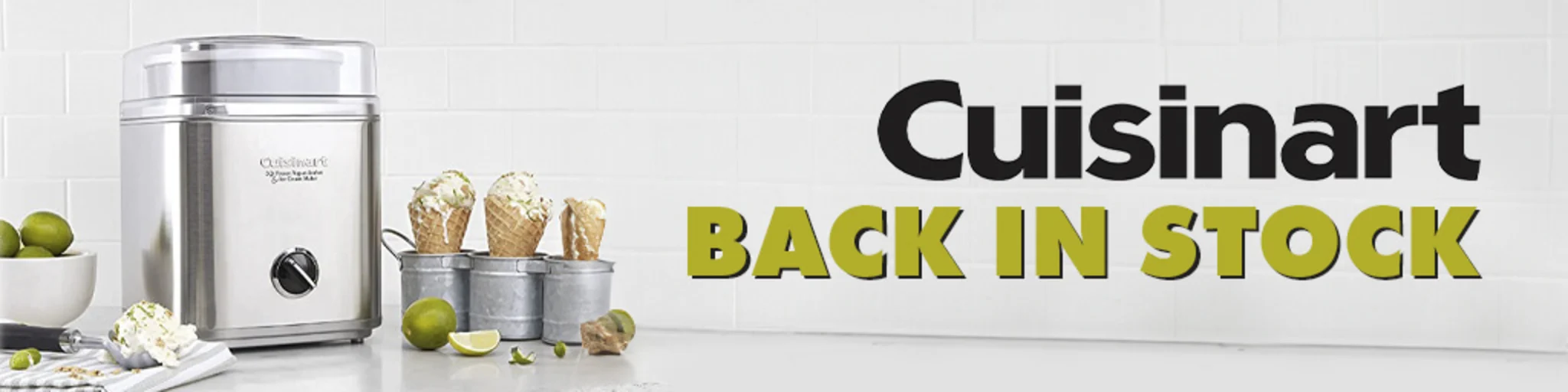 Cuisinart Back in Stock! banner