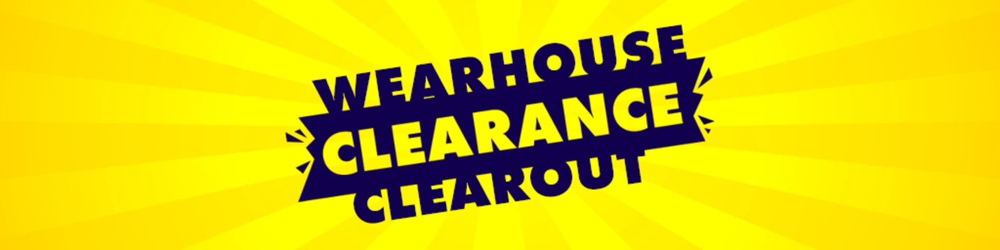 Warehouse Clearance Deals banner