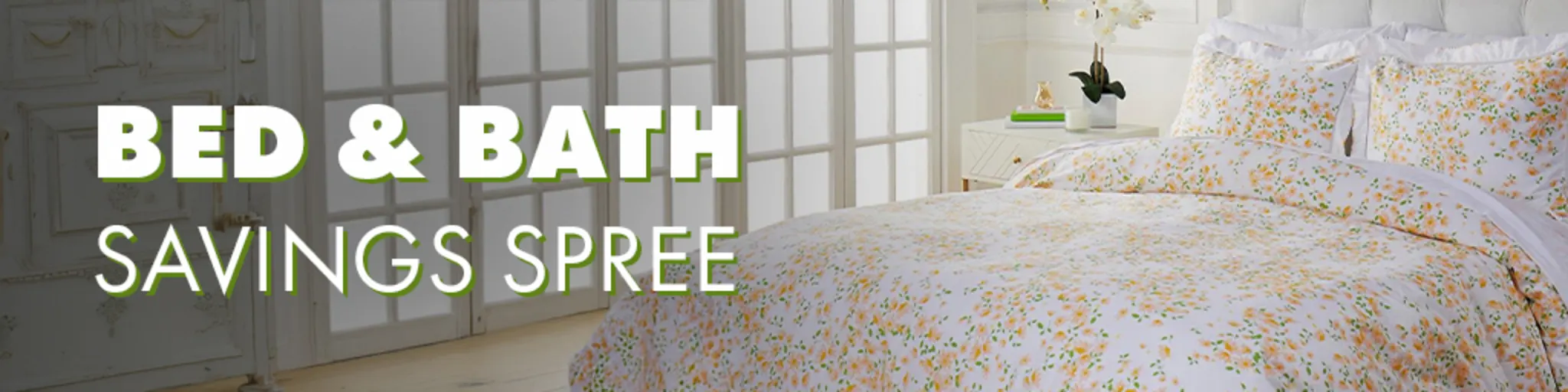 Bed & Bath Savings Spree banner