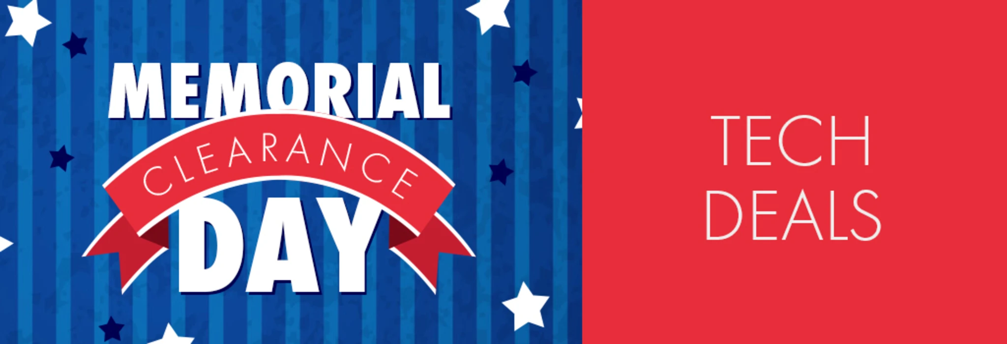 Memorial Day Clearance: Tech banner