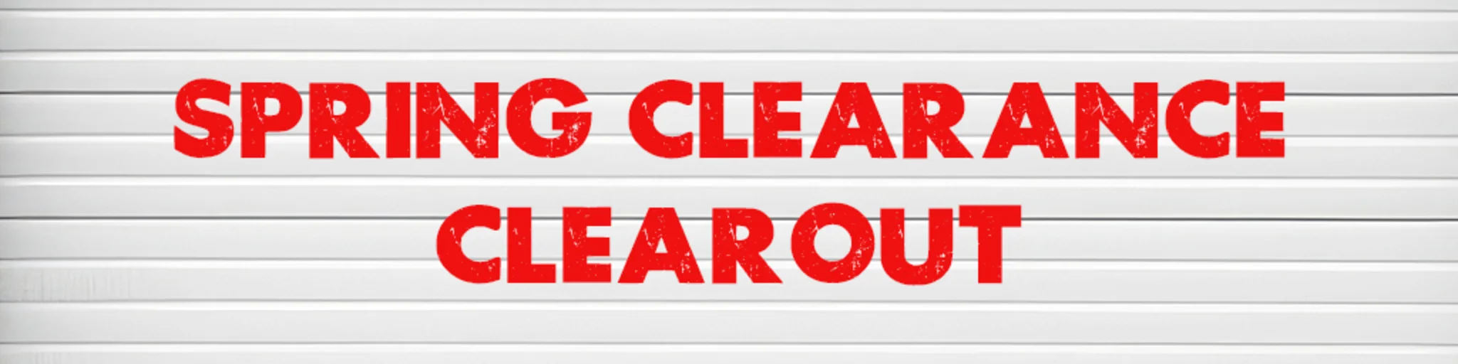 Spring Clearance Clearout banner
