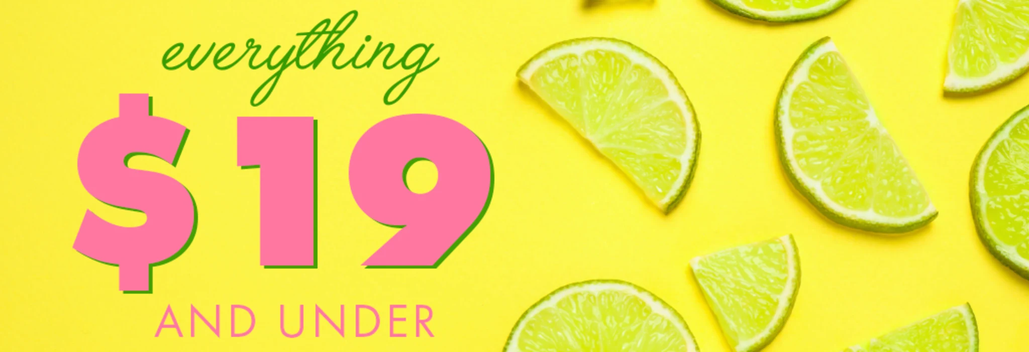 $19 and Under banner