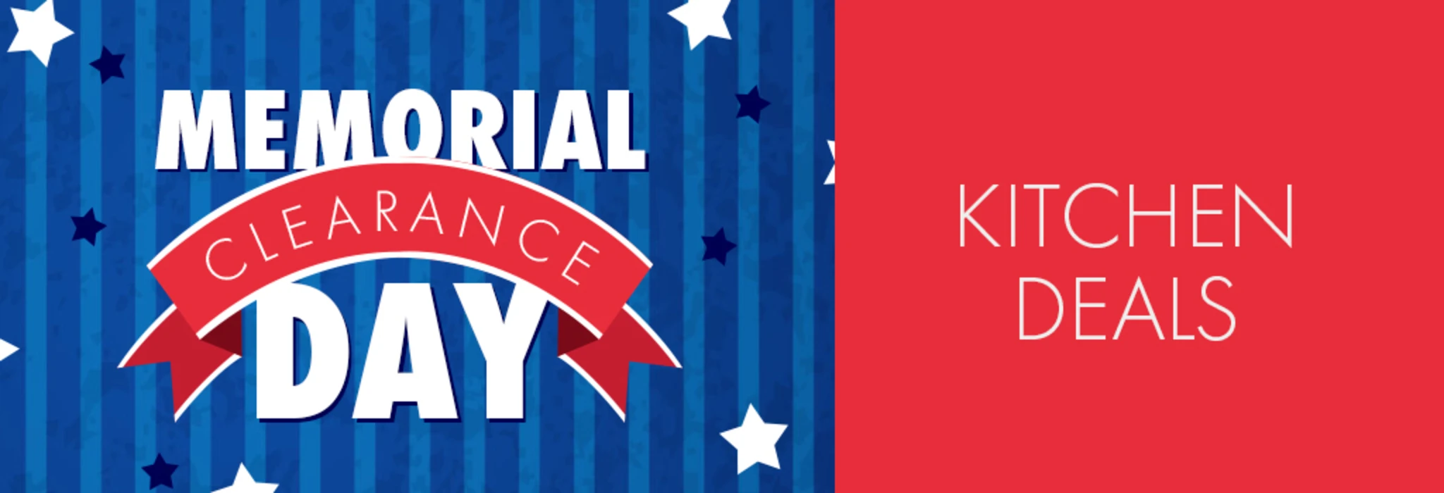 Memorial Day Clearance: Kitchen banner