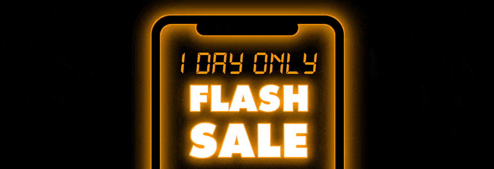 1 Day Only Flash Sale banner