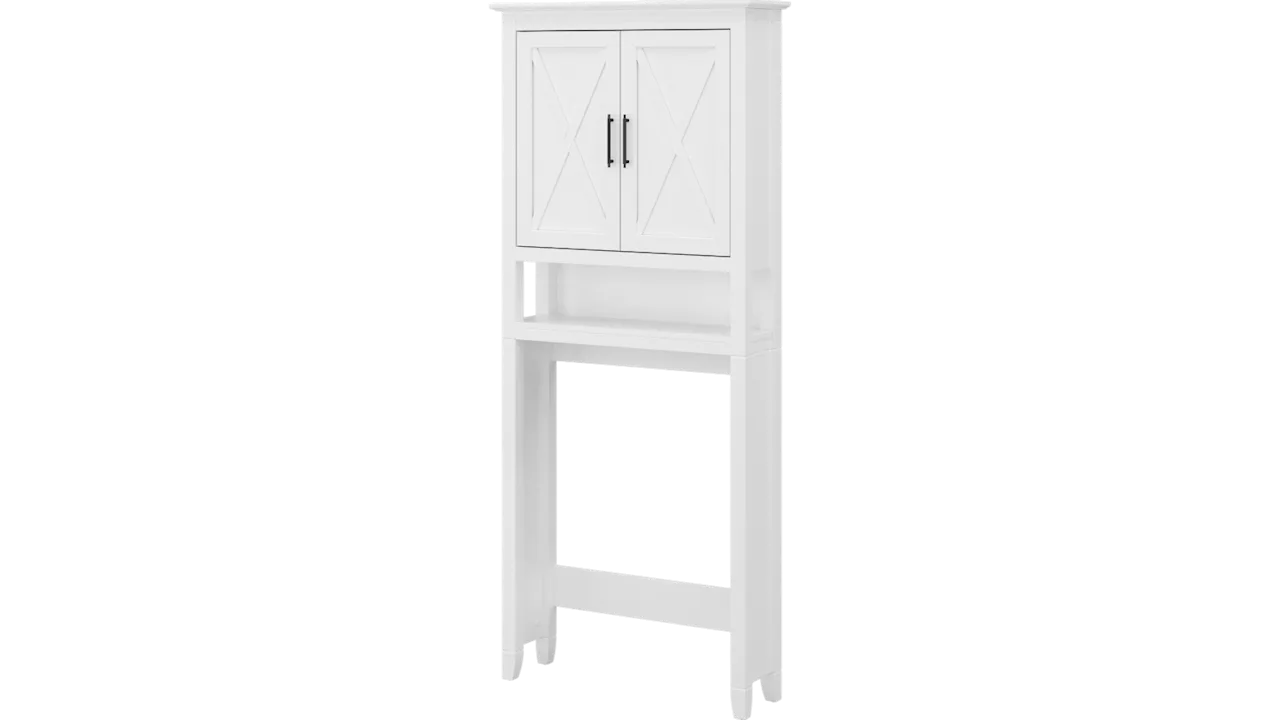 Key West Over The Toilet Storage Cabinet in White Ash