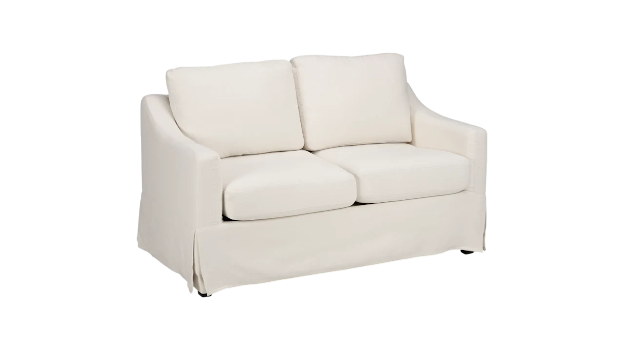 Bush Home Harper 57W Loveseat with Slipcover