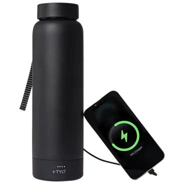 TYLT 24oz Insulated Bottle with 5700mAh Wireless Power Bank