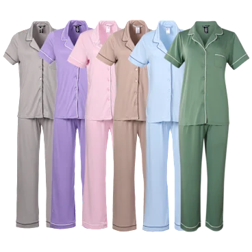 Moonstruck Short Sleeve Notch Collar Pajama Set