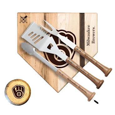 The Bat-Handled Grilling Set with Cutting Board