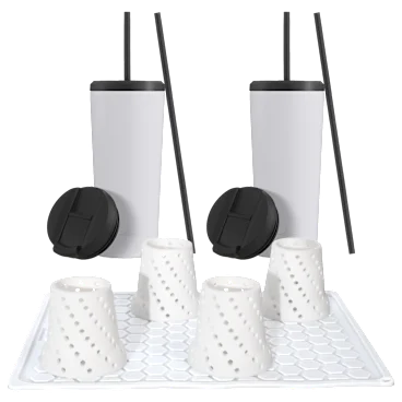 7-Piece JoyJolt Tumblers & Improvements Bottle Drying Set
